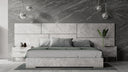 Marbella - Italian Modern Grey Marble Bed w/ 2 Nightstands