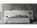 Marbella - Italian Modern Grey Marble Bed w/ 2 Nightstands