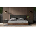 Rado - Modern Walnut & Volcanic Slate 4-Piece Bedroom Set