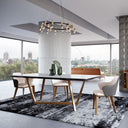 James - Contemporary Walnut & White Dining Table
