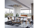 James - Contemporary Walnut & White Dining Table