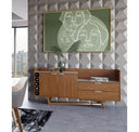 James - Contemporary Walnut & White Dining Table