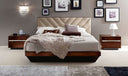 Roma Italian Modern Walnut Nightstand