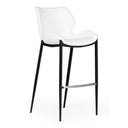 Ithaca - Modern White Leatherette Bar Stool (Set of 2)