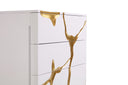 Aspen Modern White & Gold Chest
