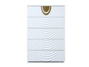 J1869-5H - White + Gold Chest