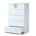 J1869-5H - White + Gold Chest