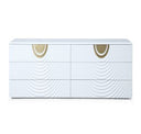 J1869-5H - White + Gold Chest