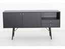 Billy Modern Black Oak & Gold Buffet