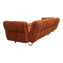 Jacinda - Modern Burnt Orange Fabric Right Facing Sectional Sofa + 2 Yellow Pillows