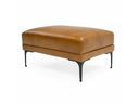 Jacoba - Modern Camel Leather Rectangular Ottoman