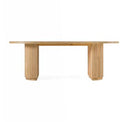 Harris + Jacobson - Modern Off-White Fabric + Natural Oak 4-Piece Bedroom Set