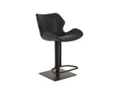 Jaffee - Industrial Black Eco-Leather Adjustable Bar Stool