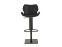 Jaffee - Industrial Black Eco-Leather Adjustable Bar Stool