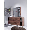 Jagger Modern Dark Grey & Walnut Bedroom Set