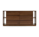 Jagger Modern Walnut Dresser & Mirror Set