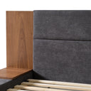jagger modern dark grey & walnut bedroom set