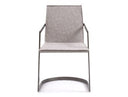 Sabri - Contemporary Grey & Antique Brass Arm Dining Chair