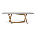 James - Contemporary Walnut & White Dining Table