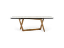 James - Contemporary Walnut & White Dining Table