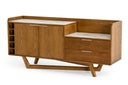 James - Contemporary Walnut & White Buffet