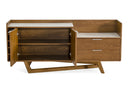James - Contemporary Walnut & White Buffet