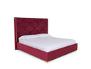 Janet - Modern Red Velvet + Gold Bed