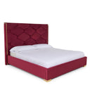 janet - modern red velvet + gold bed