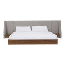 Sogno - Italian Modern Beige Fabric High Headboard Bed