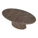 Jaya - Modern Faux Marble Concrete Oval Dining Table