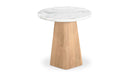 Evelyn Accent Table Ashen Grey Matrix Marble