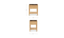 Elio Nightstand Dark Emperador Marble