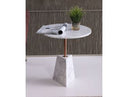 Rocky - Glam White & Gold End Table