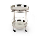 Jeeves - Modern Stainless Steel + Mirror Rolling Cart