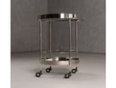 Jeeves - Modern Stainless Steel + Mirror Rolling Cart