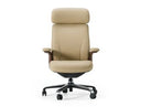 Johnson - Modern Beige Leather Executive Office Chair