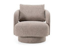 Johnny - Modern Brown Fabric Accent Chair