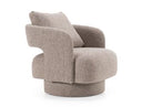 Johnny - Modern Brown Fabric Accent Chair