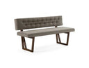 Jordan Modern Grey & Walnut Dining Bench