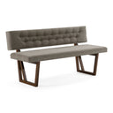 Jordan Modern Grey & Walnut Dining Bench