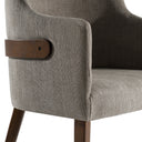 Castillo + Jordan - Modern Grey Fabric + Walnut 5-Piece Dining Set