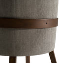Castillo + Jordan - Modern Grey Fabric + Walnut 6-Piece Dining Set
