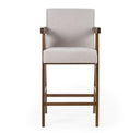 Joseline - Modern Beige Fabric + Walnut Accent Chair (Set of 2)