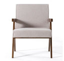 Joseline - Modern Beige Fabric + Walnut Counter Chair (Set of 2)