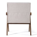 Joseline - Modern Beige Fabric + Walnut Accent Chair (Set of 2)