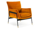 Joseph Modern Orange Fabric Accent Chair