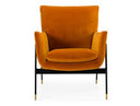 Joseph Modern Orange Fabric Accent Chair
