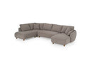 Joslin - Modern Grey Fabric U-Shaped Sectional Sofa
