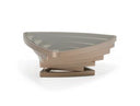 Jovial - Contemporary Brown Glass + Dark Gold Coffee Table