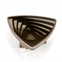 Jovial - Contemporary Brown Glass + Dark Gold Coffee Table
